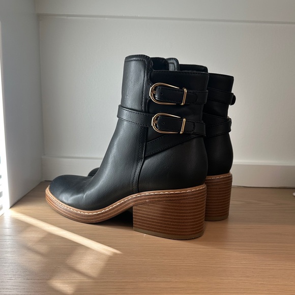 Black Leather Ankle Boots - Picture 5 of 7